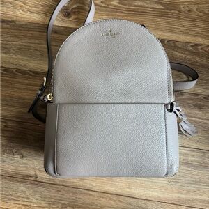 Kate Spade Gray Leather Backpack